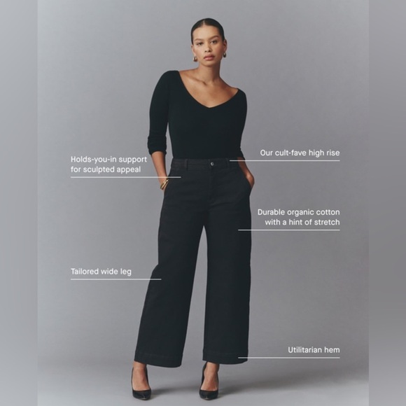 Everlane The Utility kick-out organic cotton high rise brown women’s size 8 - Picture 7 of 16